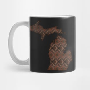 MICHIGAN Silhouette Chevron Wood Slats by Cherie(c)2021 Mug